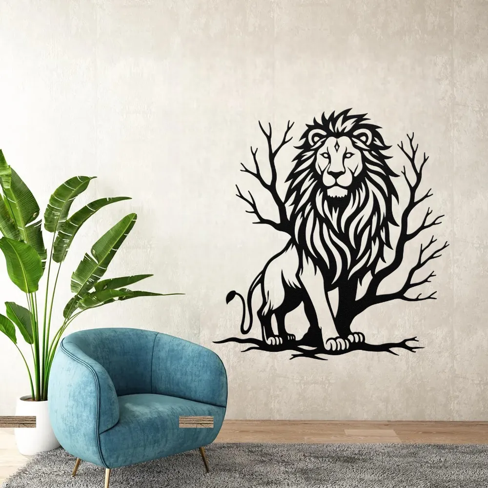 Jungle King Lion Metal Art