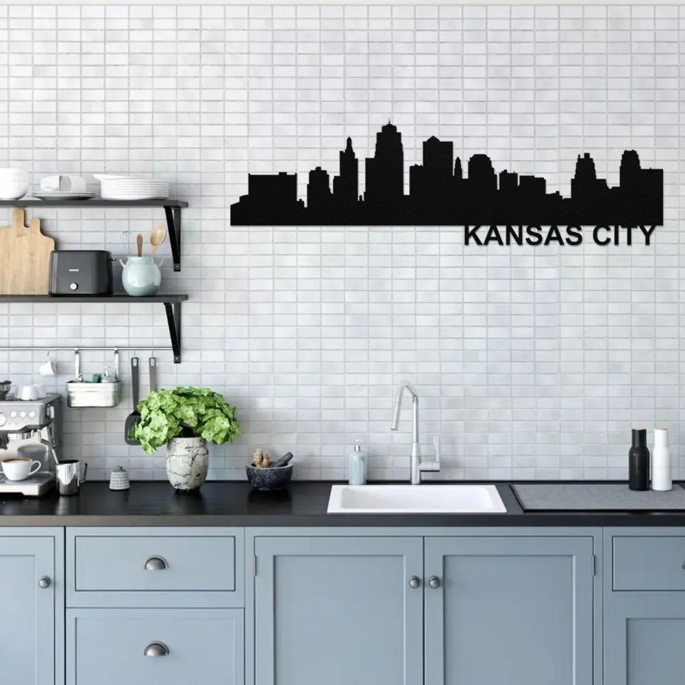 KANSAS CITY Skyline - Metal Wall Art