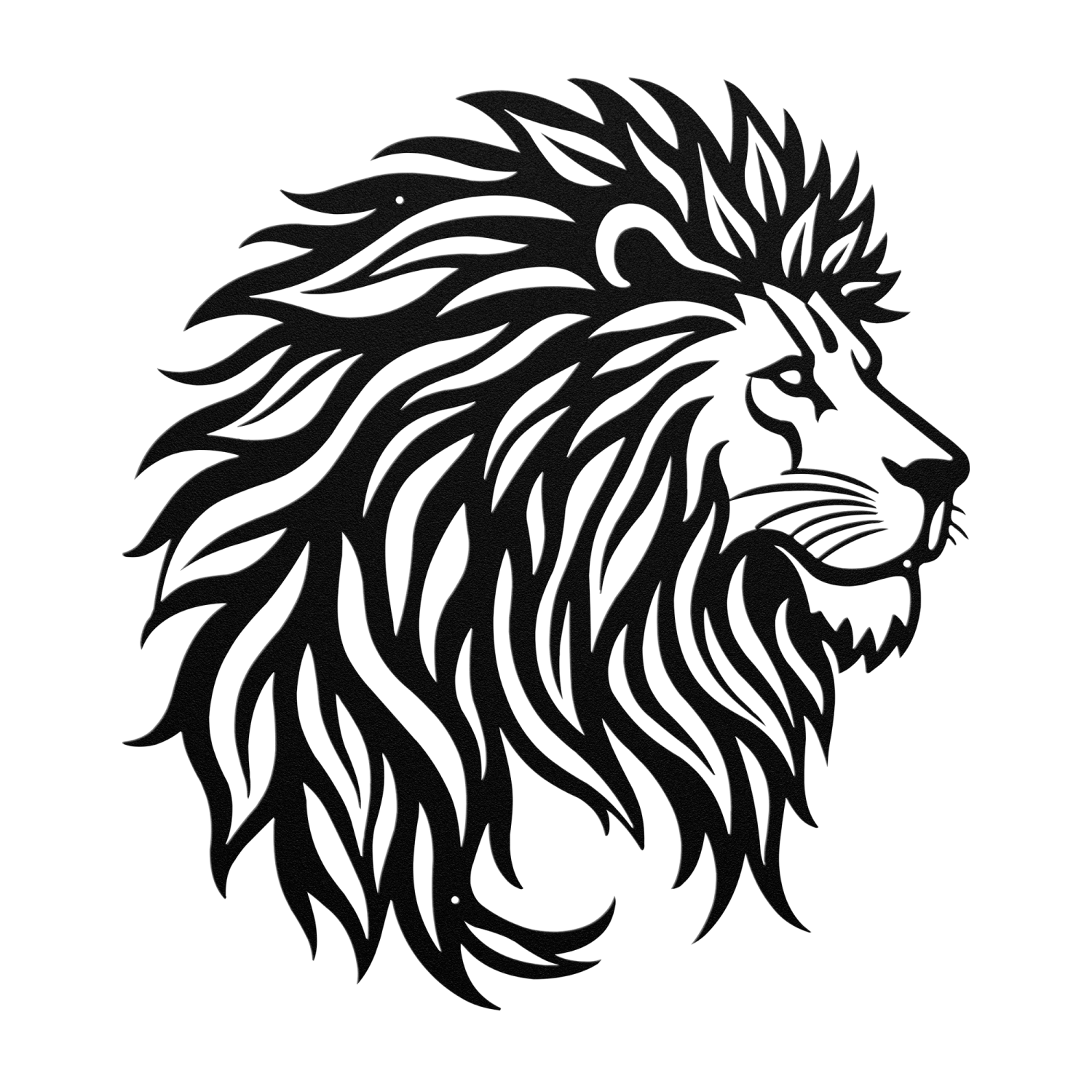 Lion_King_Head_Metal_Wall_Art_Black_Transparent_Mockup-thumb.750x750.png Lion King Head Metal Wall Art - Image 1