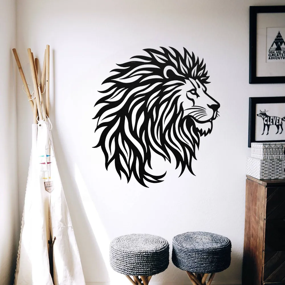 Lion King Head Metal Wall Art