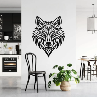 Lone Wolf Head Metal Artwork - Image 2