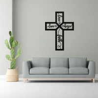 Love Faith Hope Cross Metal Art - Image 3