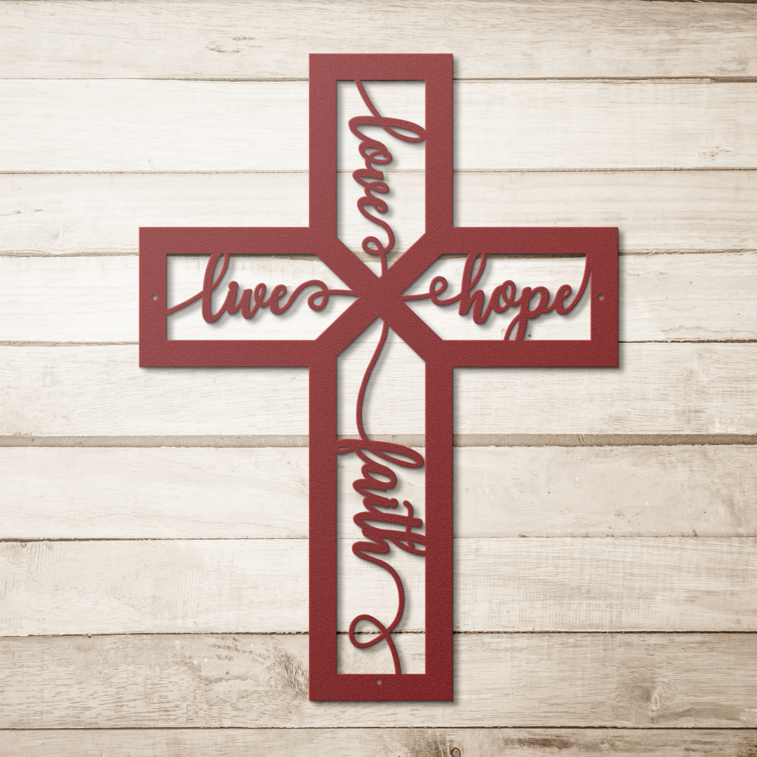 Love Faith Hope Cross Metal Art - Image 5