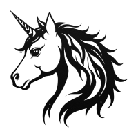 Magical Unicorn Head Wall Art