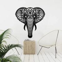 Mandala Elephant Steel Wall Art - Image 2