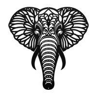 Mandala Elephant Steel Wall Art