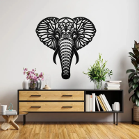 Mandala Elephant Steel Wall Art