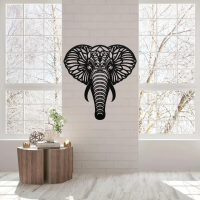 Mandala Elephant Steel Wall Art - Image 3