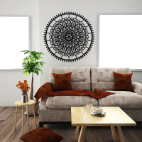 Meditative Spirit Mandala Metal Art - Image 2