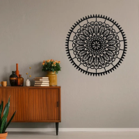 Meditative Spirit Mandala Metal Art - Image 3