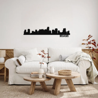 Miami Skyline - Metal Wall Art