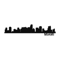 Miami Skyline - Metal Wall Art