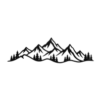Minimal Mountain View Metal Art