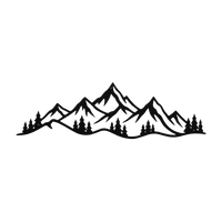 Minimal Mountain View Metal Art