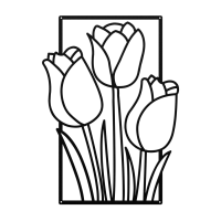 Minimalist Flower Garden Wall Art