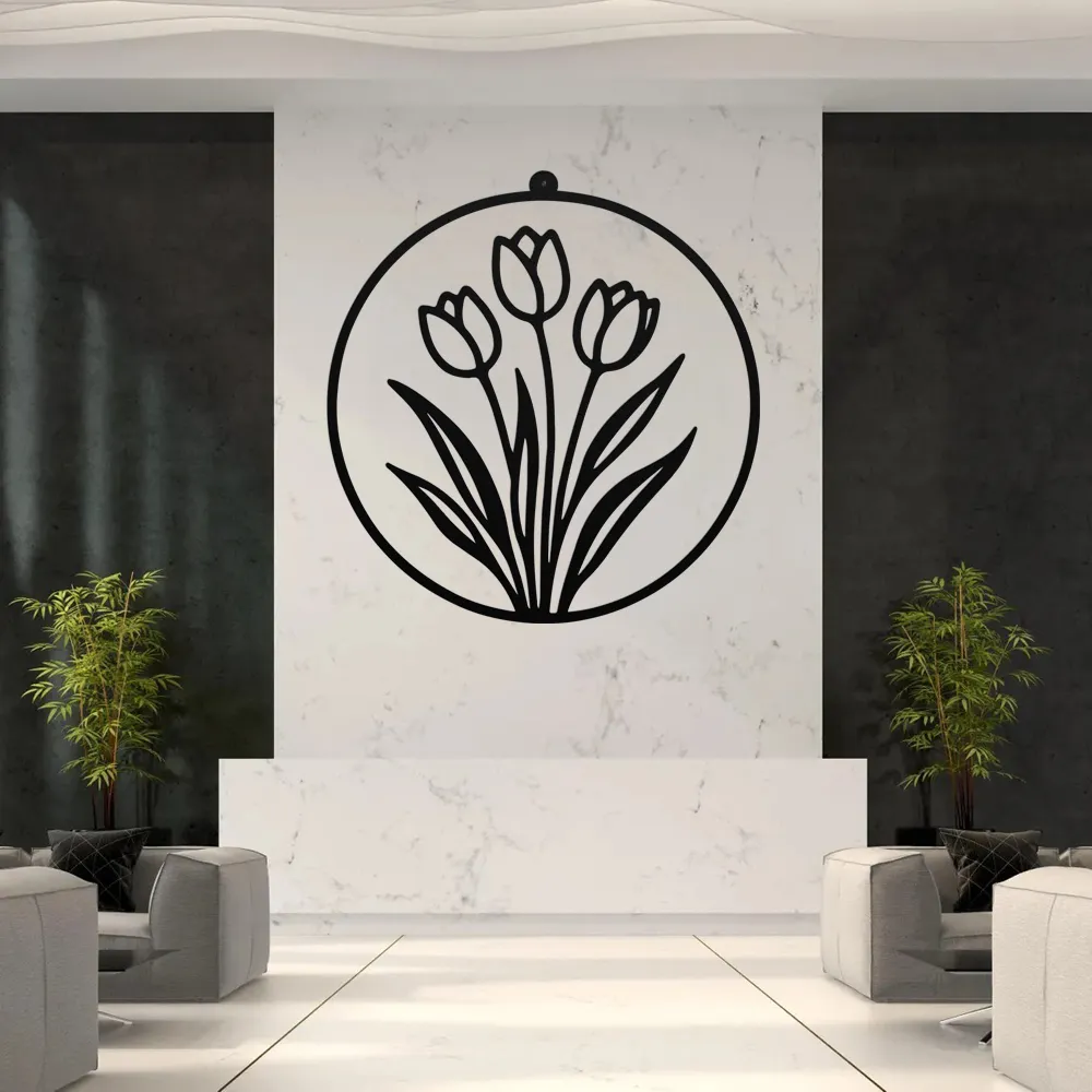 Modern Botanical Steel Art