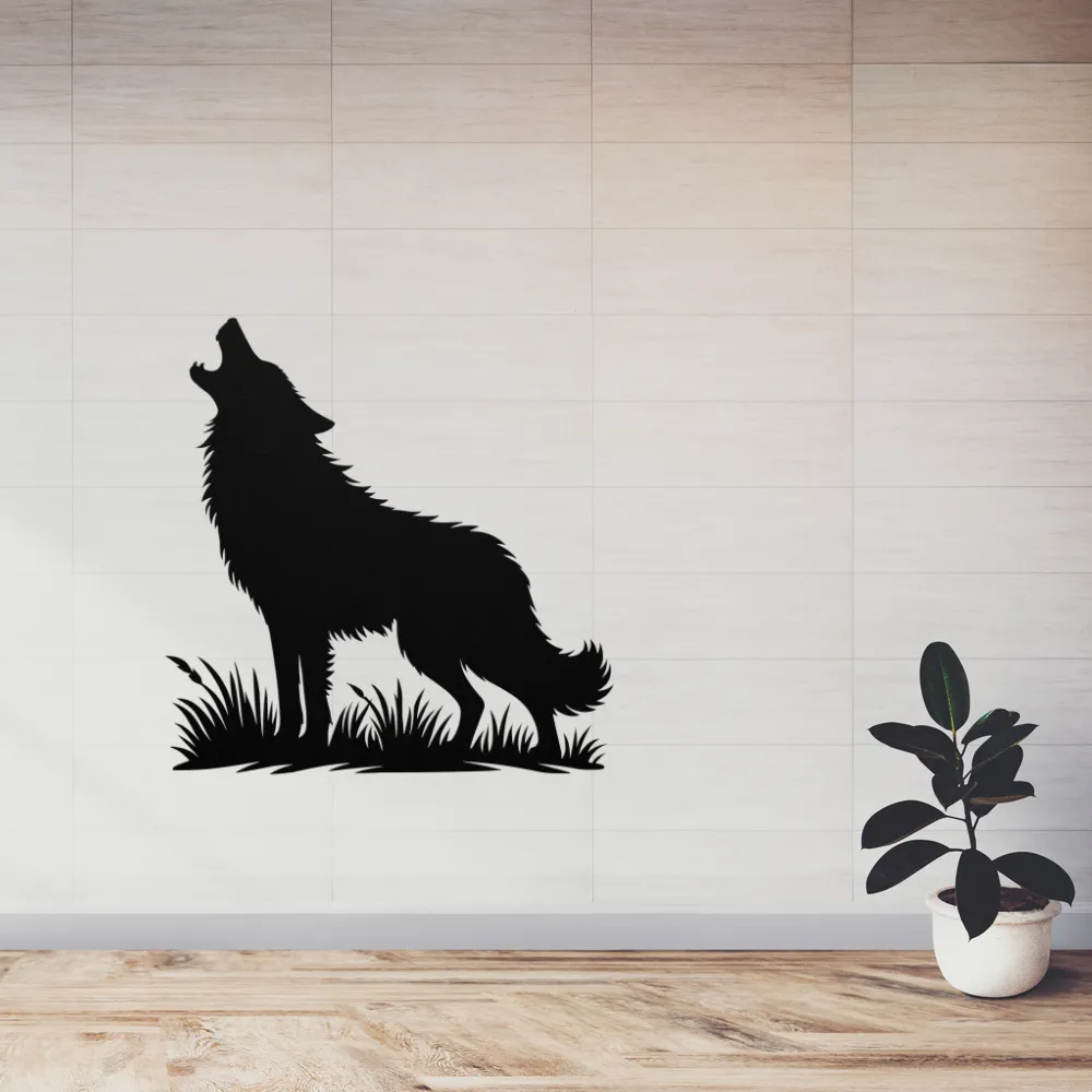 Moonlight Howling Wolf Wall Art