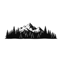 Mountain Range View Wall Art