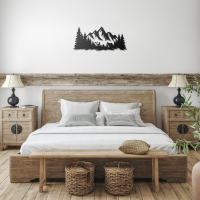 Mountain Range & Camping  site Metal Art - Image 3