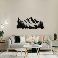Mountain Range & Camping  site Metal Art - Image 2