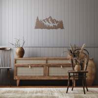 Mountain Range & Camping  site Metal Art - Image 8