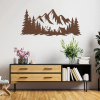 Mountain Range & Camping  site Metal Art - Image 4