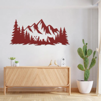 Mountain Range & Camping  site Metal Art - Image 5