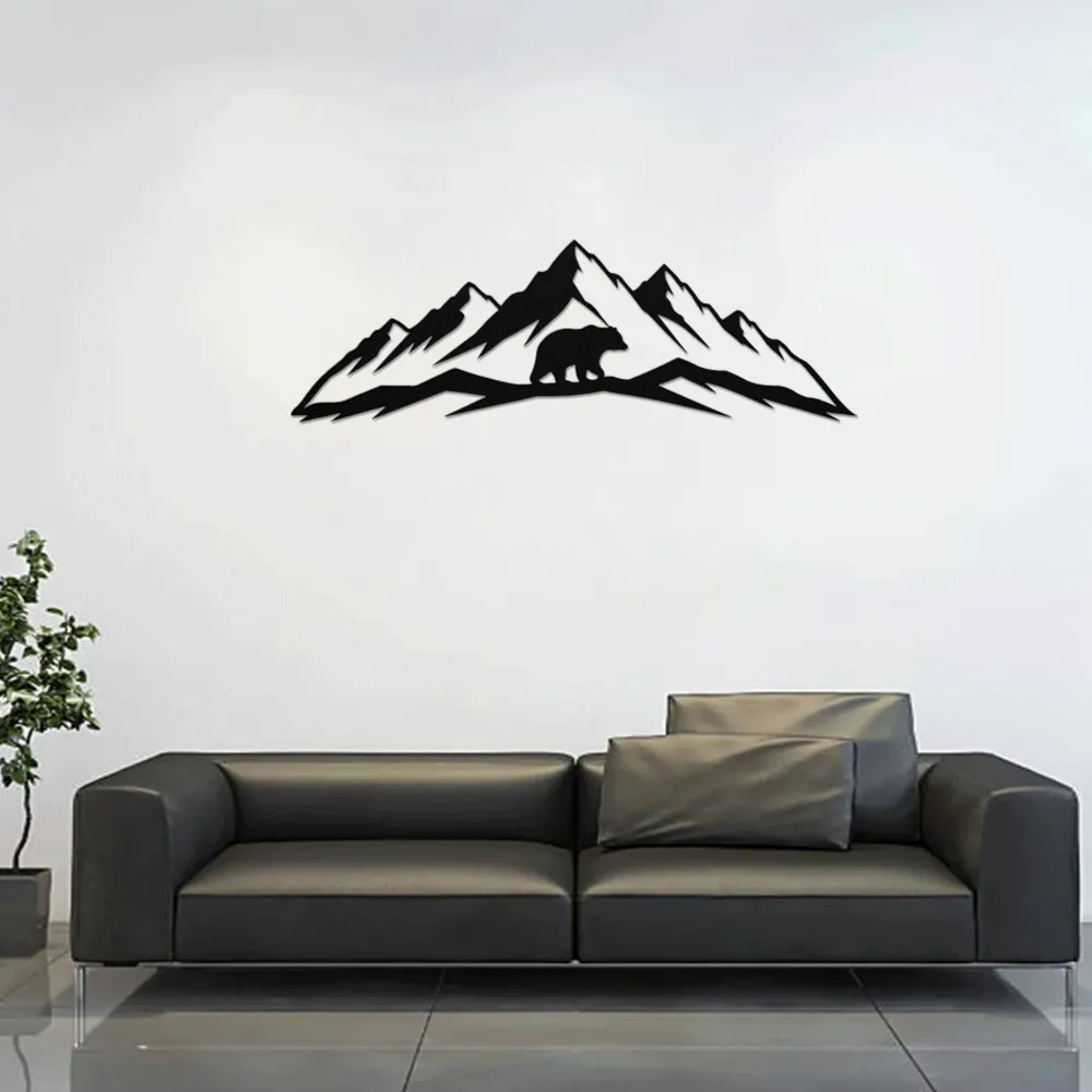 Mountain & Bear Wall Art
