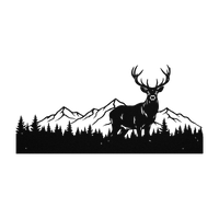 Mountain & Deer Wall Art