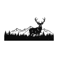 Mountain & Deer Wall Art