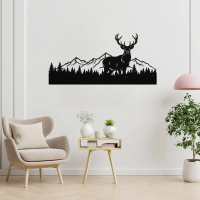 Mountain & Deer Wall Art - Image 3