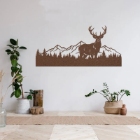 Mountain & Deer Wall Art - Image 4