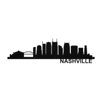 NASHVILLE Skyline - Metal Wall Art
