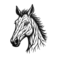 Noble Horse Head Metal Art