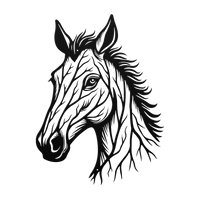 Noble Horse Head Metal Art