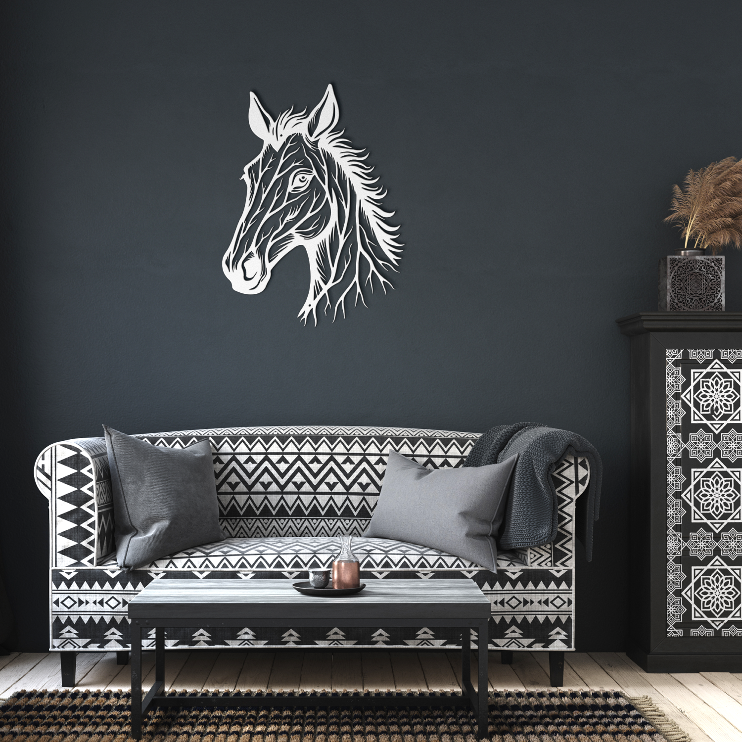 Noble Horse Head Metal Art - Image 6