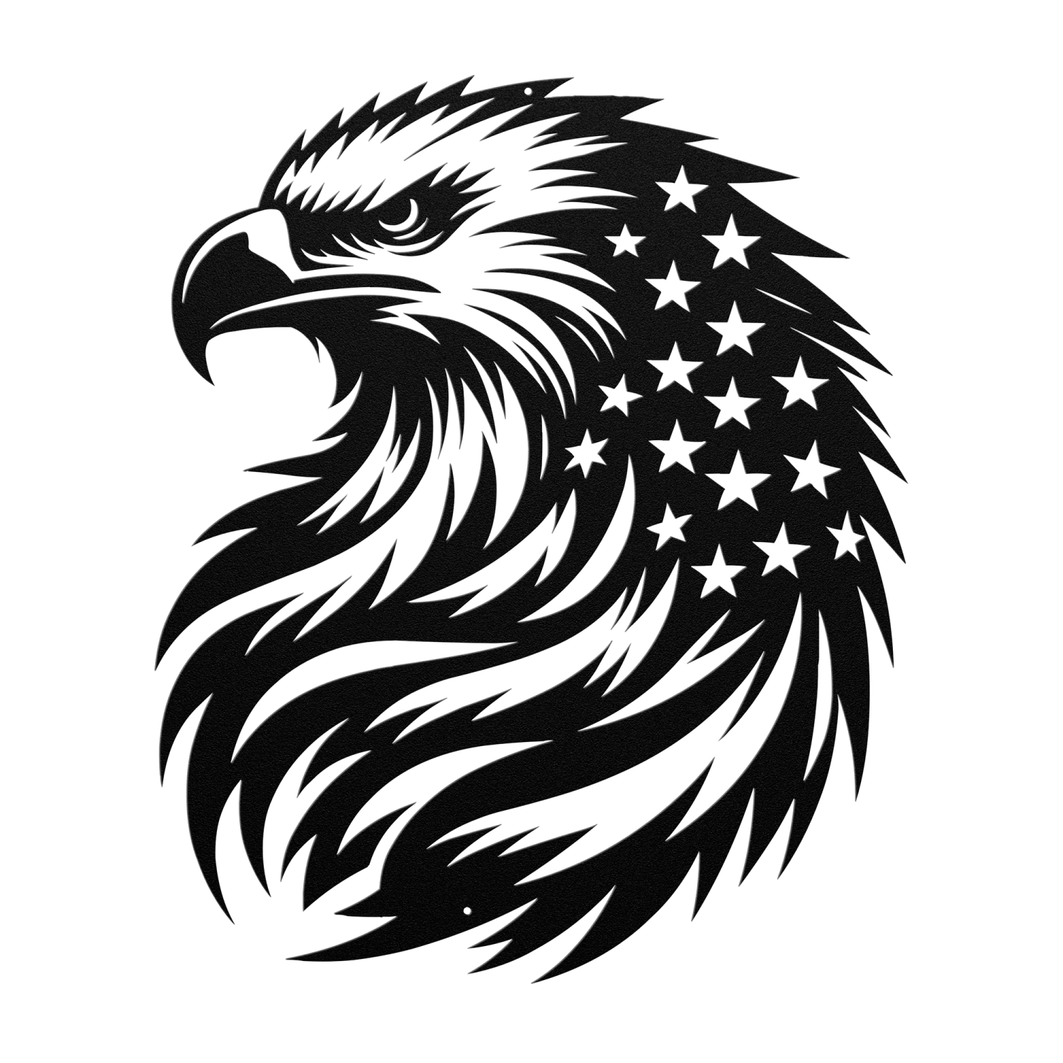 Patriotic Eagle & Stars Metal Art