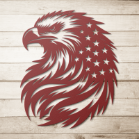 Patriotic Eagle & Stars Metal Art - Image 5