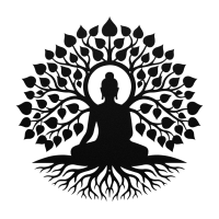 Peaceful Buddha Under Tree Wall Art