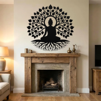 Peaceful Buddha Under Tree Wall Art - Image 3