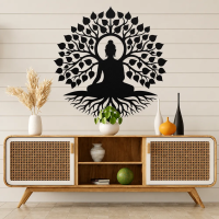 Peaceful Buddha Under Tree Wall Art