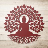 Peaceful Buddha Under Tree Wall Art - Image 5