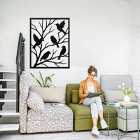Peaceful Perched Birds Metal Wall Art - Image 2