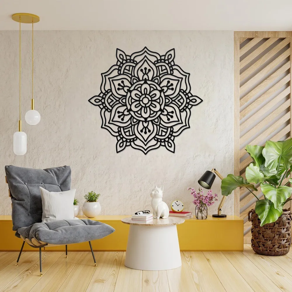 Peaceful Radiance Mandala Metal Art