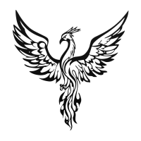 Rising Phoenix Flame Wall Art
