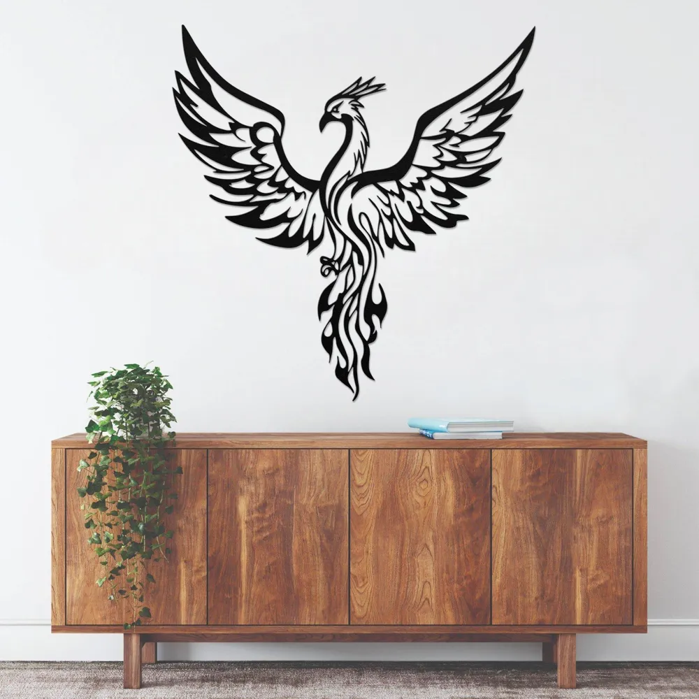 Rising Phoenix Flame Wall Art