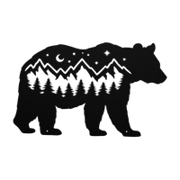 Roaming Bear  in Wilderness Metal Art