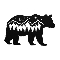 Roaming Bear  in Wilderness Metal Art