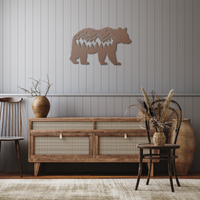 Roaming Bear  in Wilderness Metal Art - Image 8