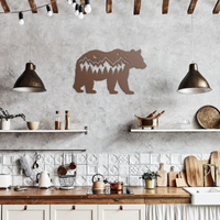 Roaming Bear  in Wilderness Metal Art - Image 7